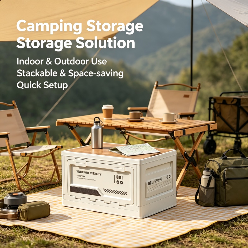 Outdoor Camping Folding Storage Box - 야외 수납함 캠핑 접이식 박스 캠핑
