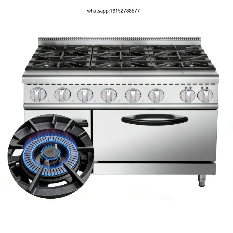 Outdoor Gas Stove - 야외용 스테인리스 스틸 6구 휴대용 이중