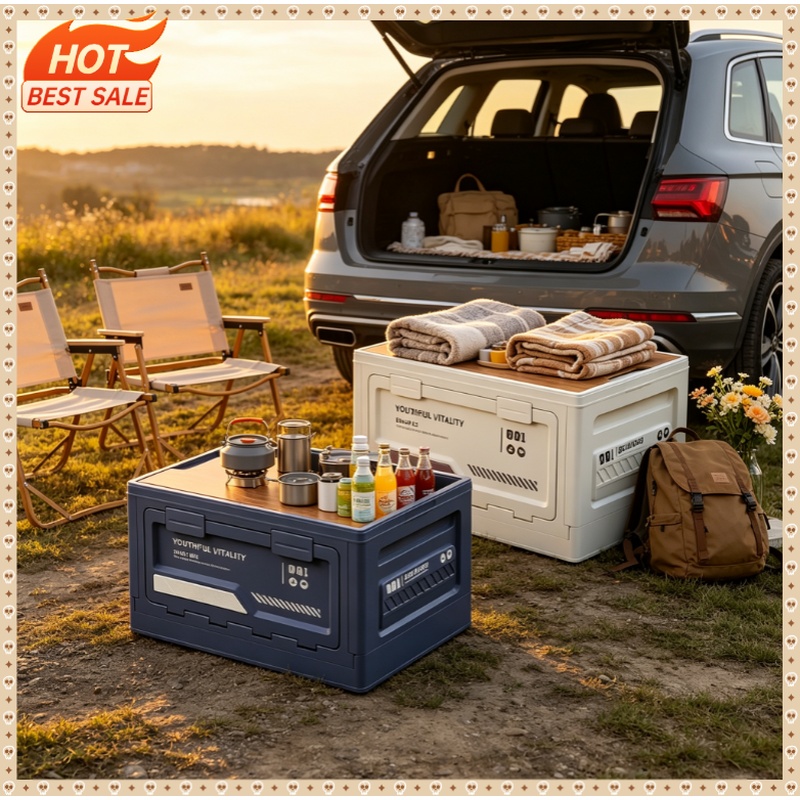 Outdoor Camping Folding Storage Box - 야외 수납함 캠핑 접이식 박스 캠핑