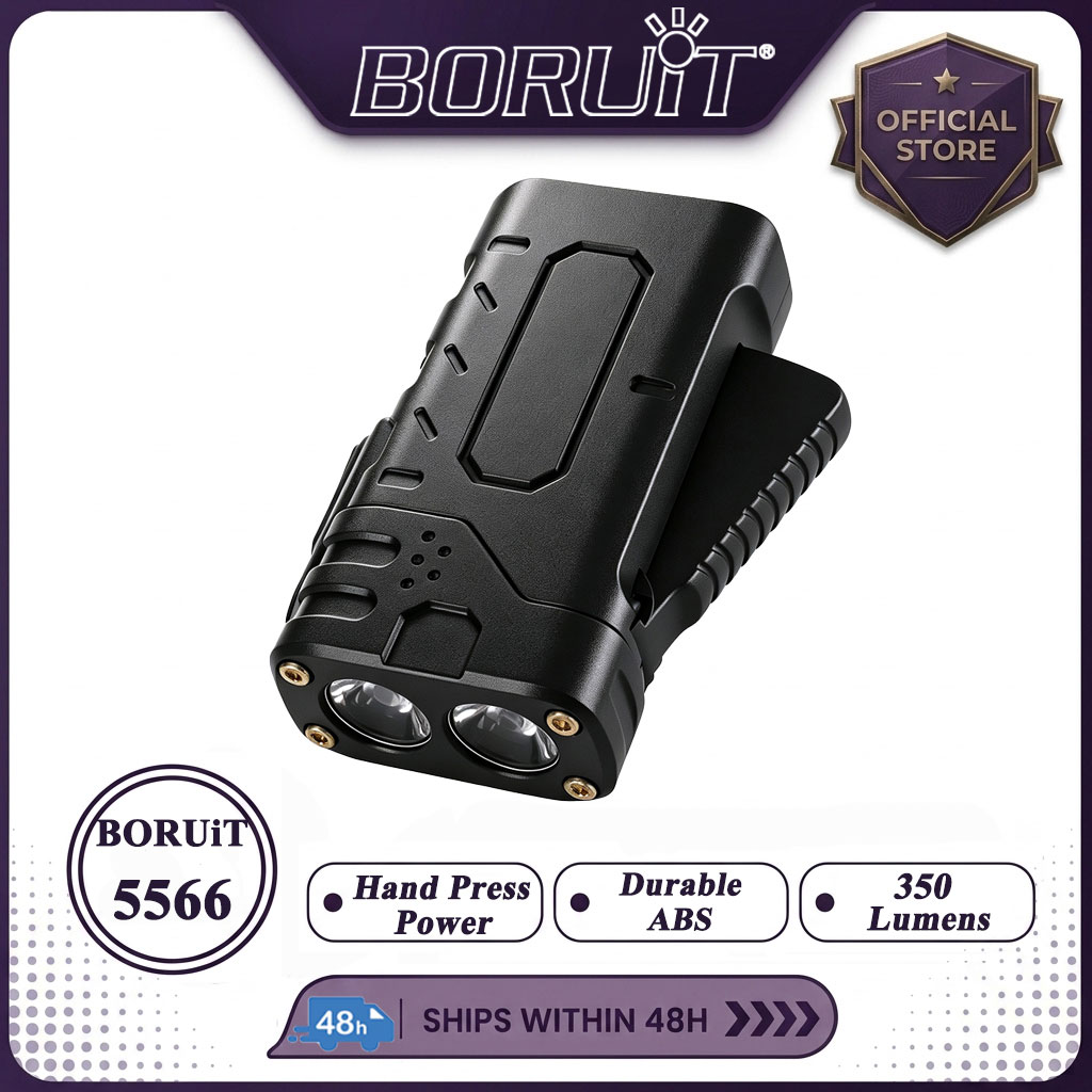 Outdoor Camping And Fishing - BORUIiT 핸드 크랭크 EDC LED 손전등