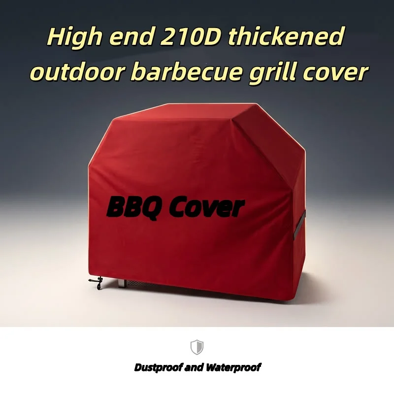 Outdoor Gas Stove - 210D 빨간색 바비큐 그릴 덮개, 방진