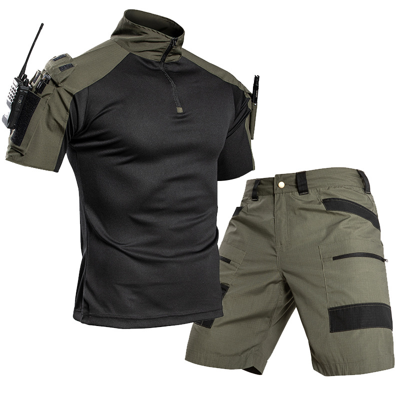 Outdoor Camping And Fishing - 남성용 아웃도어 속건 택티컬 티셔츠 세트