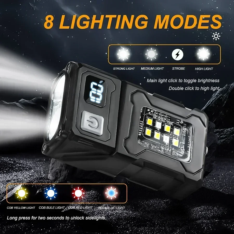 미니 USB 충전식 LED 손전등 휴대용 테일 마그넷  - Outdoor Camping Lights 리뷰 및 가격