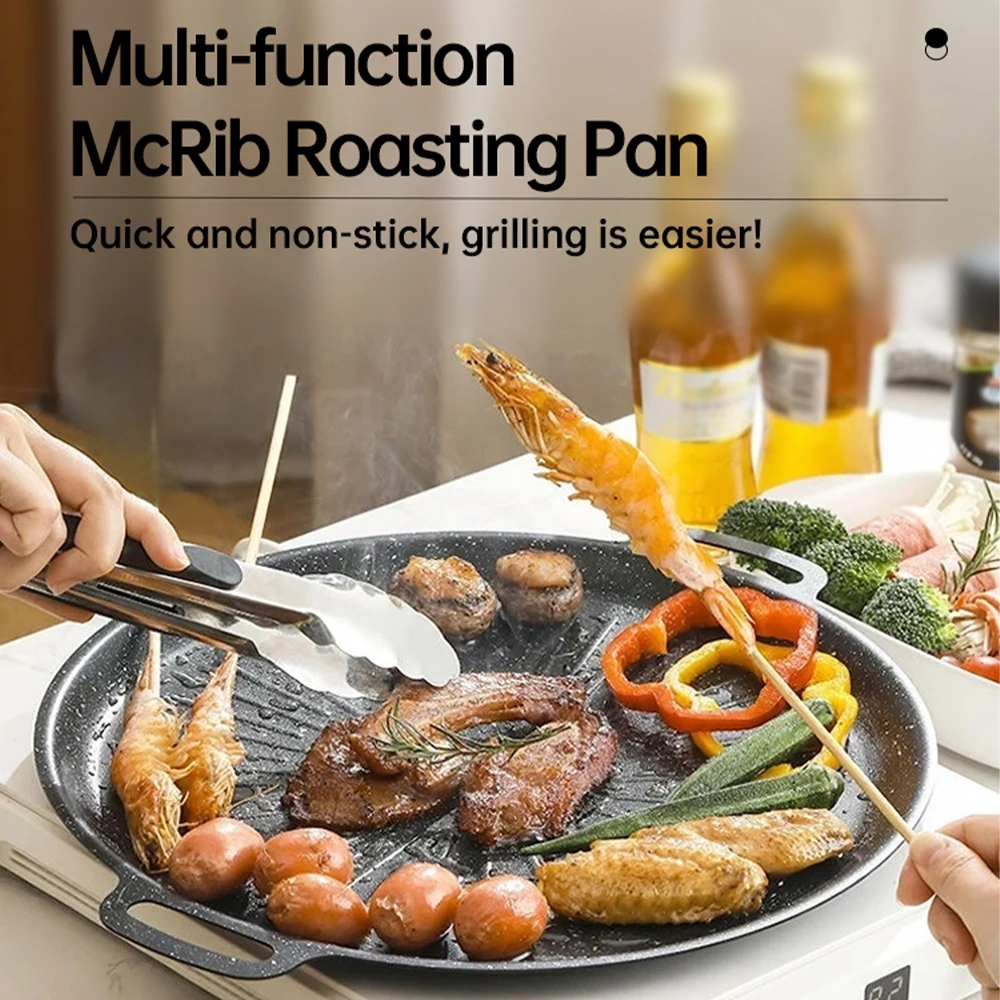 34CM 야외 바베큐 그릴 팬 논스틱 베이킹 트레이 한 - Kitchen Outdoor Camping 리뷰 및 가격