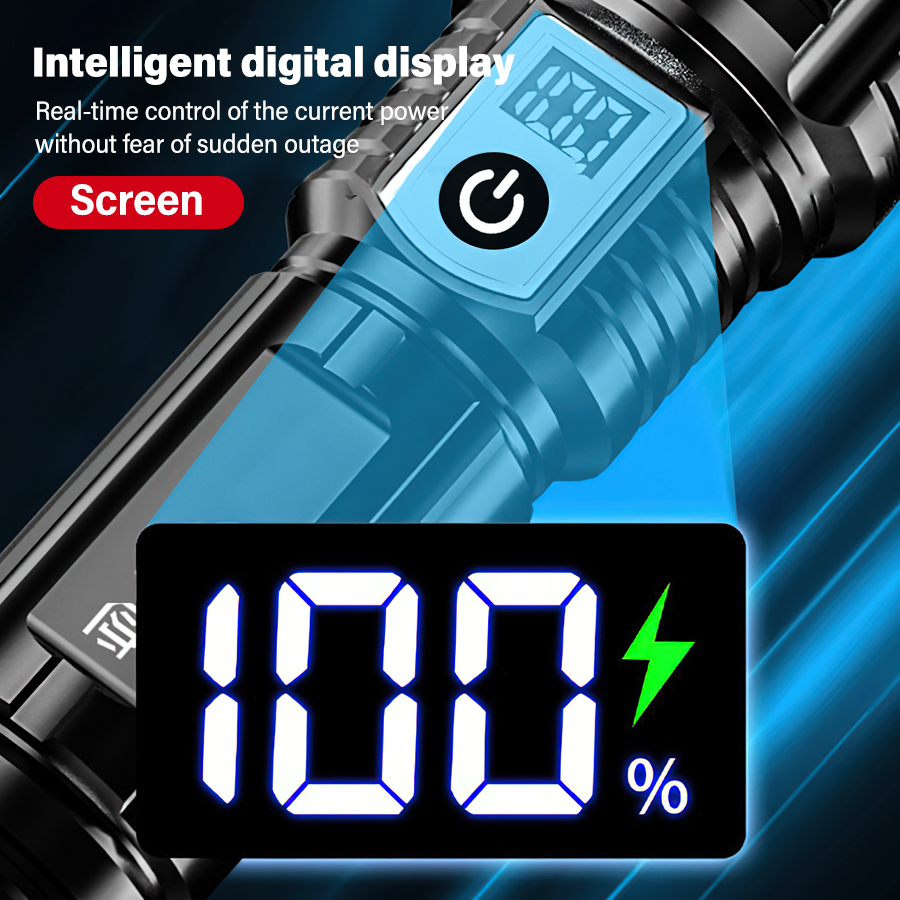 고출력 200000LM LED 손전등 내장 배터리 타입 - Outdoor Camping Lights 리뷰 및 가격