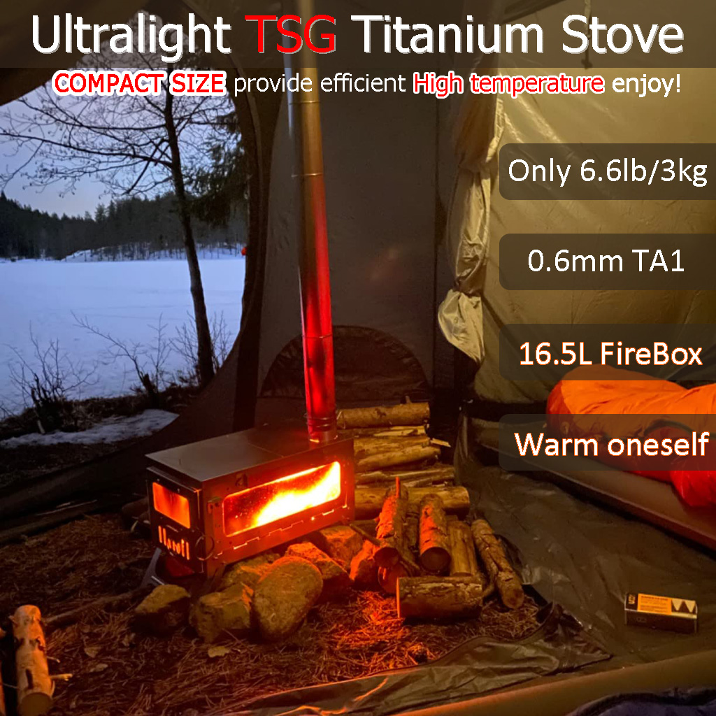 미국 창고 TSG 티타늄 텐트 스토브 접이식 장작 난로 - Outdoor Camping Usa 리뷰 및 가격