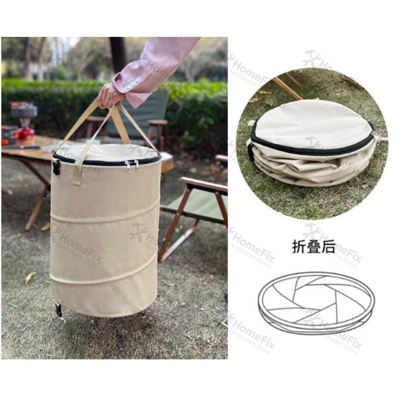 뚜껑이 있는 야외용 접이식 쓰레기통, 정원 가꾸기, 캠 - Outdoor Camping Bin 리뷰 및 가격