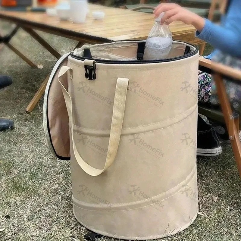 뚜껑이 있는 야외용 접이식 쓰레기통, 정원 가꾸기, 캠 - Outdoor Camping Bin 리뷰 및 가격