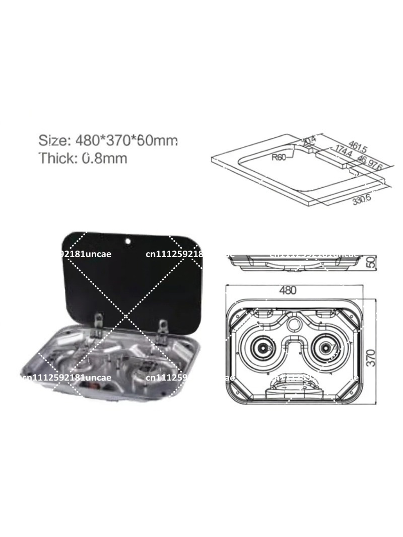 야외 RV 캠핑카 주방용 스테인리스 스틸 가스 더블 버 - Outdoor Camping Stove Wood 리뷰 및 가격