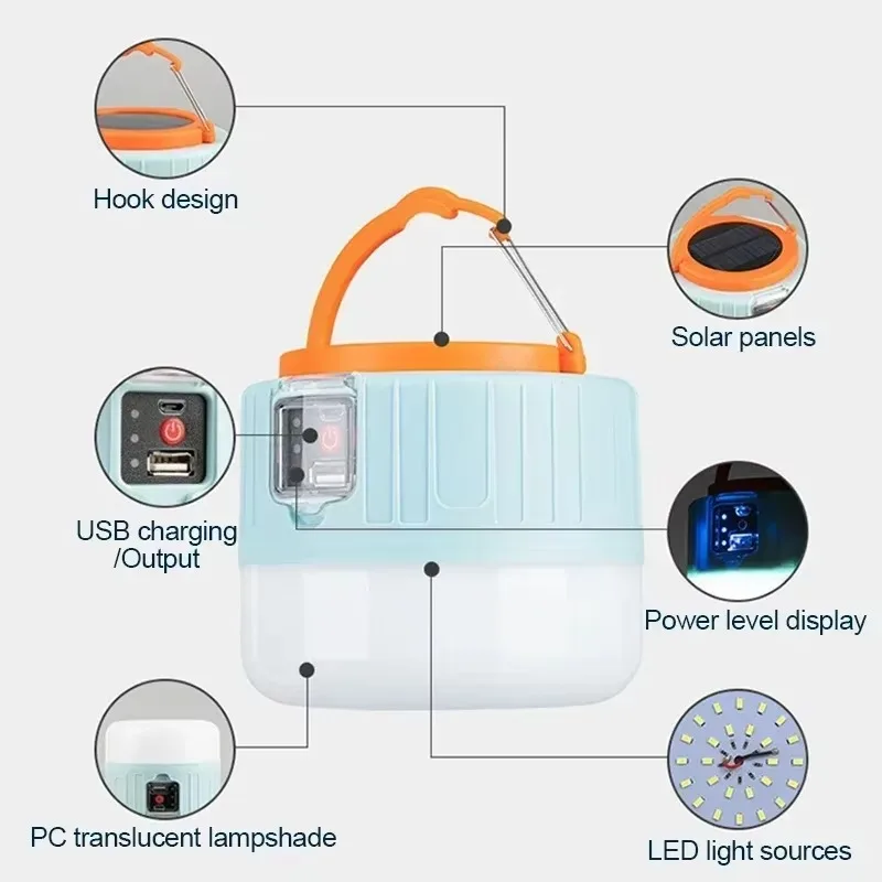 태양열 캠핑 랜턴 충전식 LED 휴대용 작업등 리모컨  - Outdoor Camping And Fishing 리뷰 및 가격