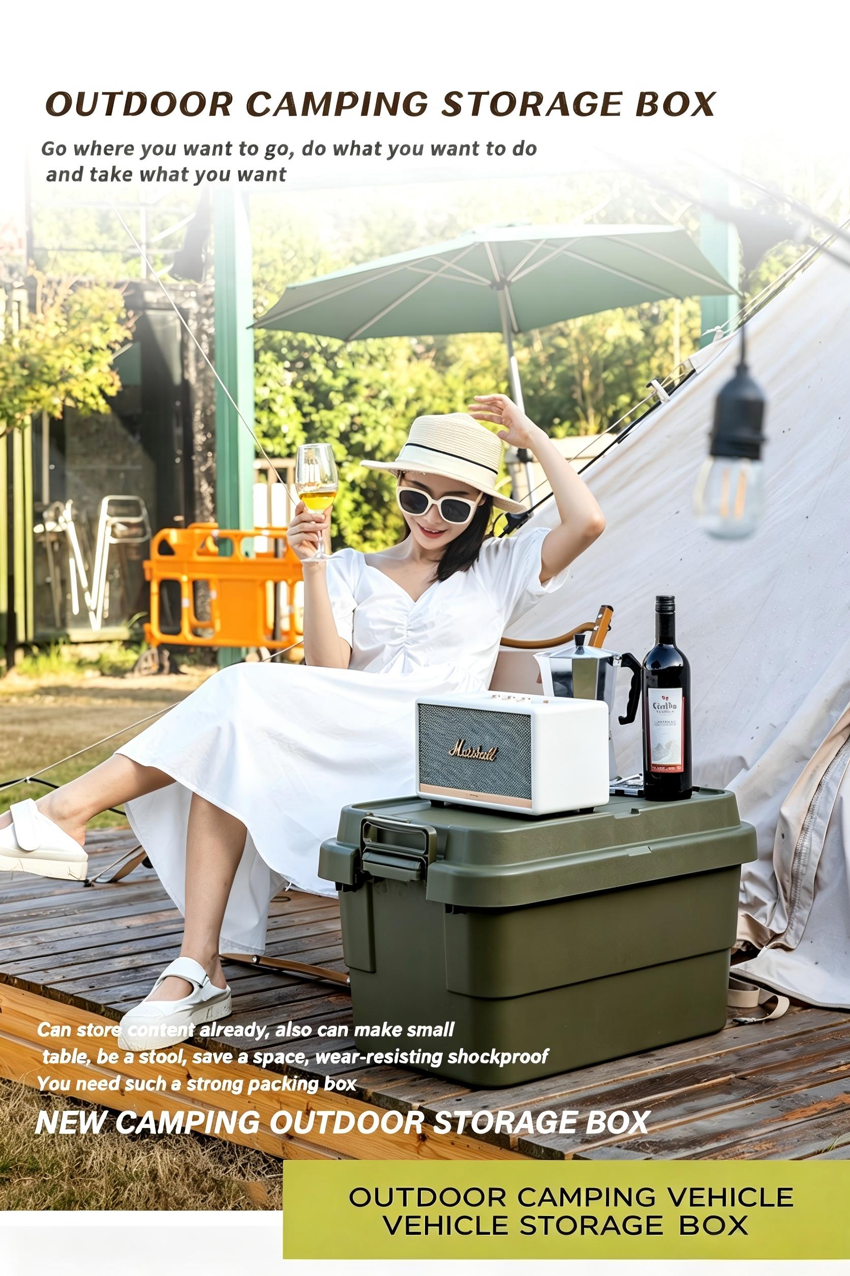 대형 두꺼운 수납함 야외 캠핑 피크닉 낚시 자동차 트렁 - Outdoor Camping Bin 리뷰 및 가격