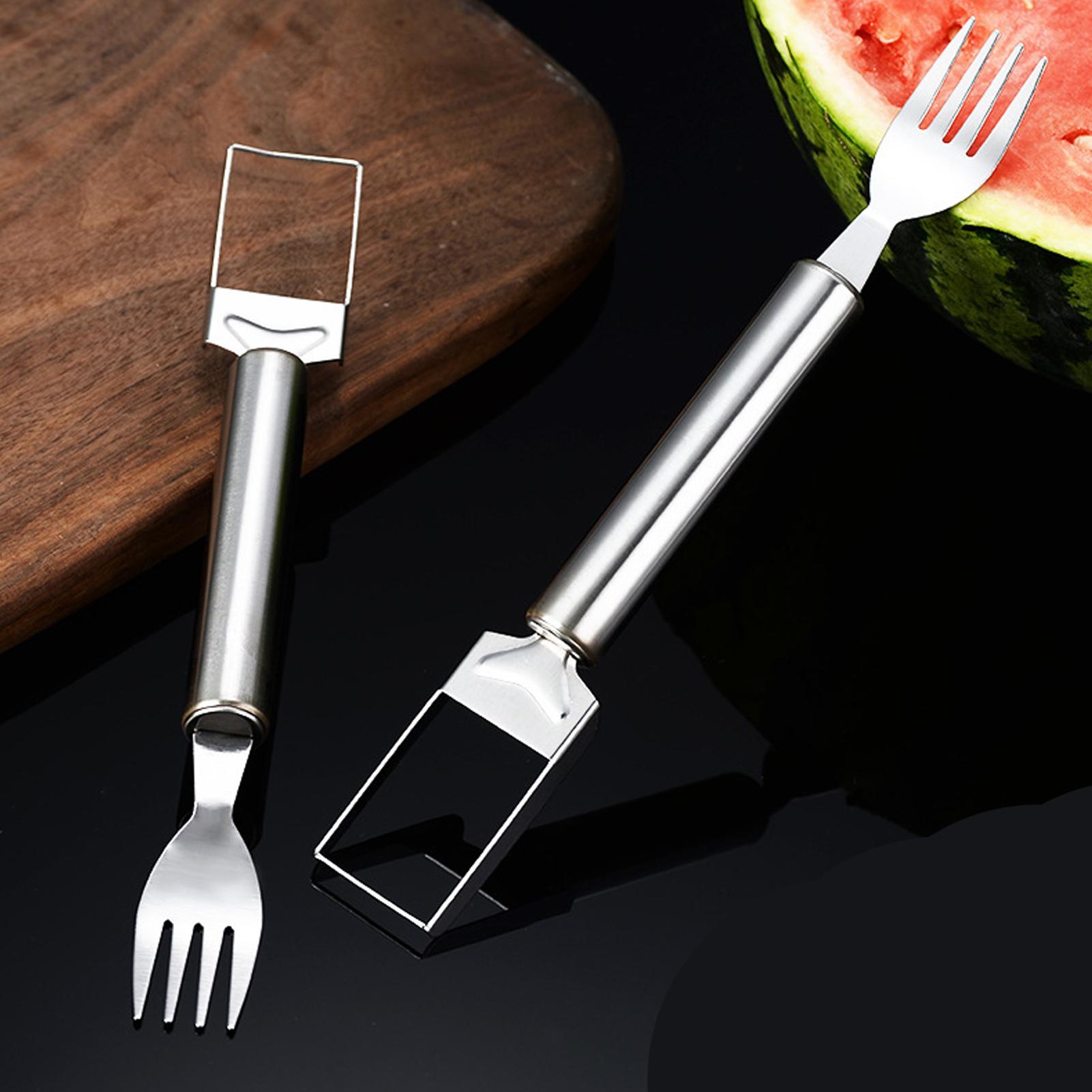 수박 커터 더블 헤드 과일 포크 스테인레스 스틸 과일  - Kitchen Outdoor Camping 리뷰 및 가격