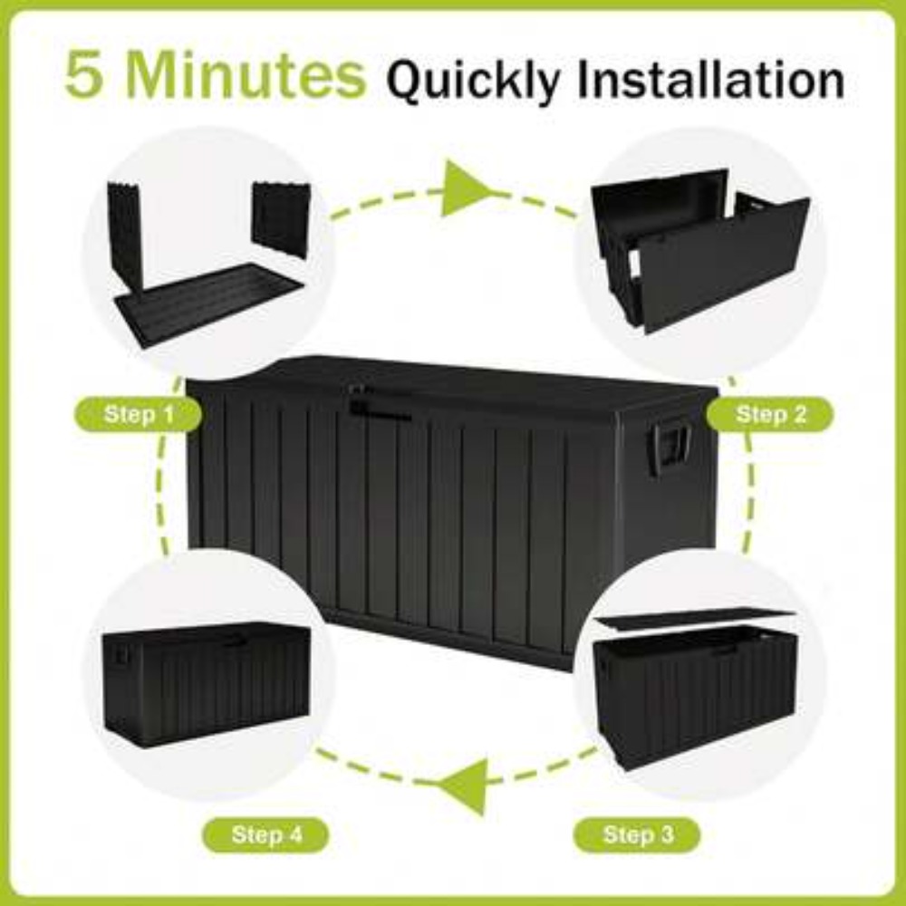 75갤런 야외 보관함 방수 헤비듀티 데크 박스 파티오  - Outdoor Camping Bin 리뷰 및 가격