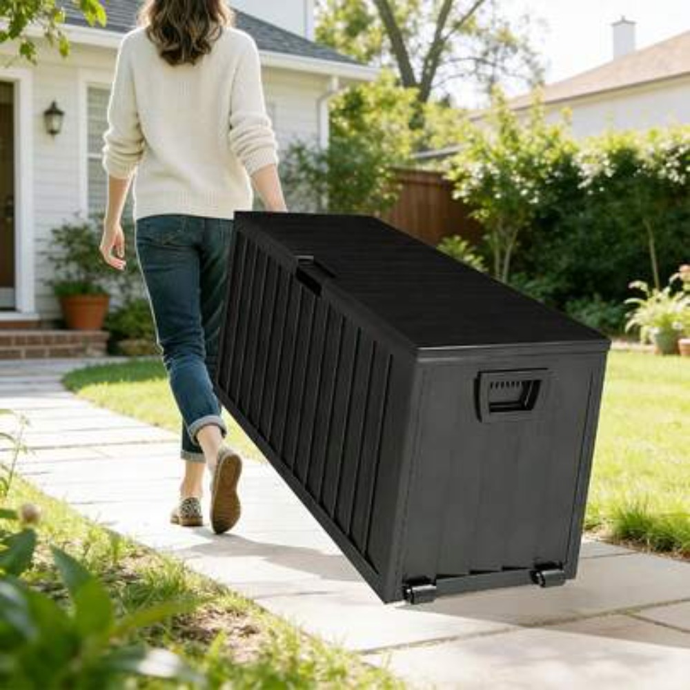75갤런 야외 보관함 방수 헤비듀티 데크 박스 파티오  - Outdoor Camping Bin 리뷰 및 가격