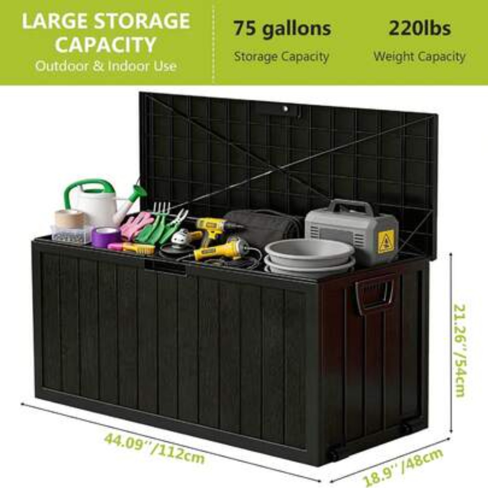 75갤런 야외 보관함 방수 헤비듀티 데크 박스 파티오  - Outdoor Camping Bin 리뷰 및 가격