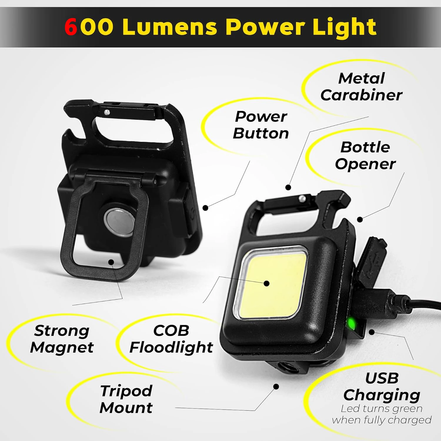 휴대용 키체인 라이트 미니 다기능 캠핑 손전등 USB  - Outdoor Camping Lights 리뷰 및 가격
