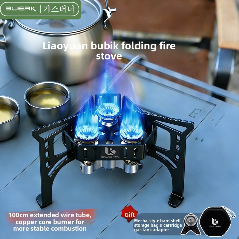 휴대용 접이식 캠핑 가스 스토브 6500W 3구 부탄  - Outdoor Camping Solo 리뷰 및 가격