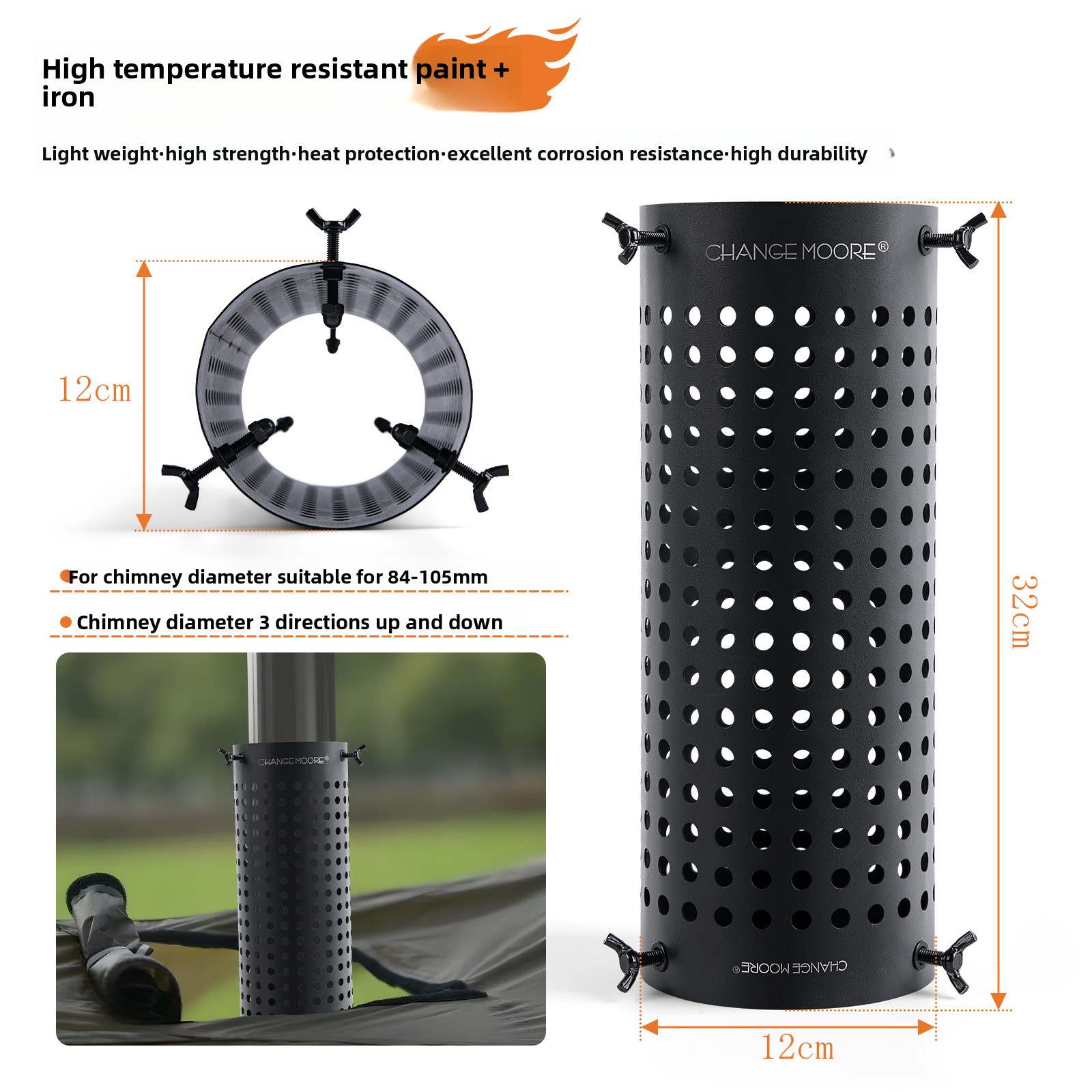 CHANGE MOORE 스토브 굴뚝 파이프 커버 내구성 - Outdoor Camping Stove Wood 리뷰 및 가격