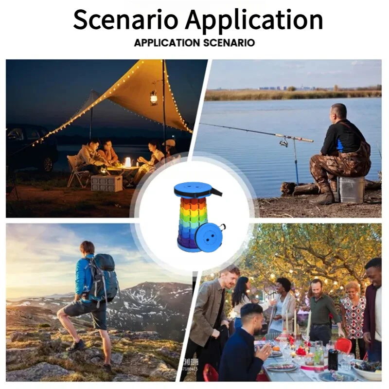 레인보우 텔레스코픽 캠핑 스툴 휴대용 두꺼운 접이식 높 - Outdoor Camping And Fishing 리뷰 및 가격