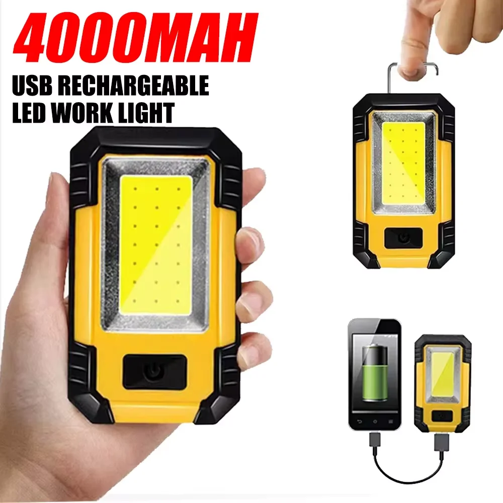휴대용 4000mAh 충전식 작업등 초강력 COB 손전 - Outdoor Camping Lights 리뷰 및 가격