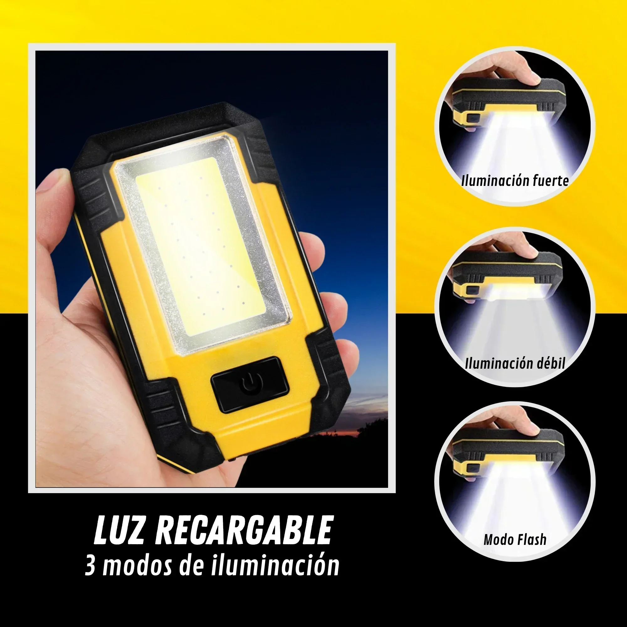 휴대용 4000mAh 충전식 작업등 초강력 COB 손전 - Outdoor Camping Lights 리뷰 및 가격