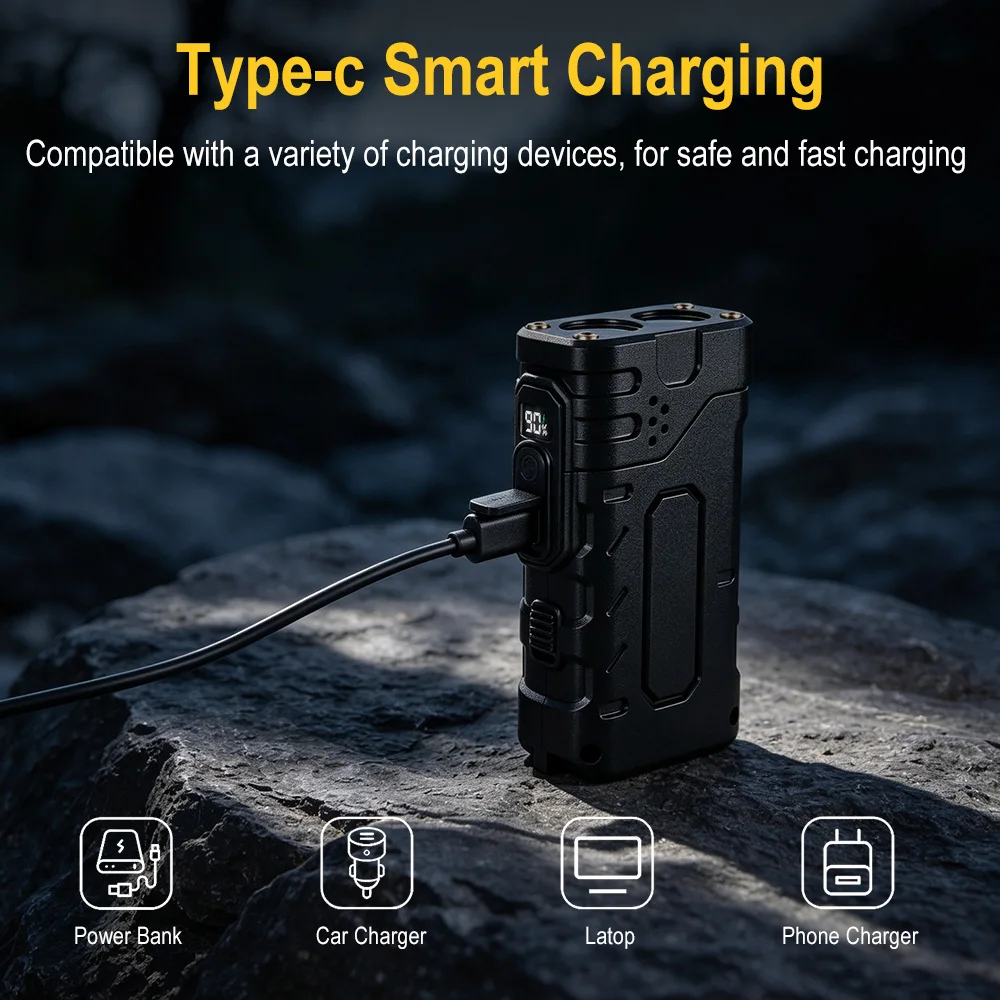 BORUIiT 핸드 크랭크 EDC LED 손전등 타입- - Outdoor Camping And Fishing 리뷰 및 가격