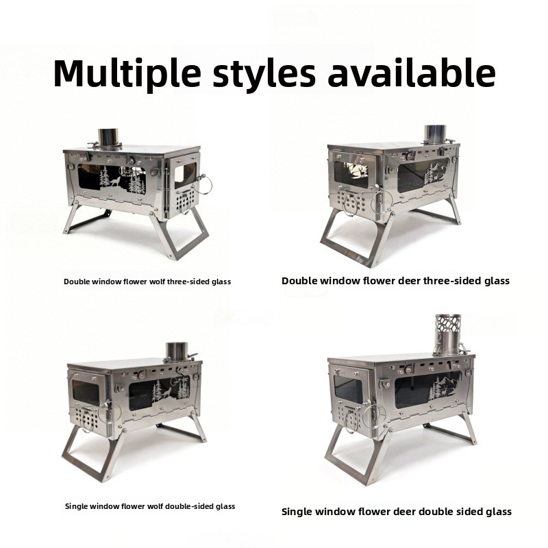 스테인리스 스틸 접이식 휴대용 나무 난로 바베큐 그릴  - Outdoor Camping Stove Wood 리뷰 및 가격