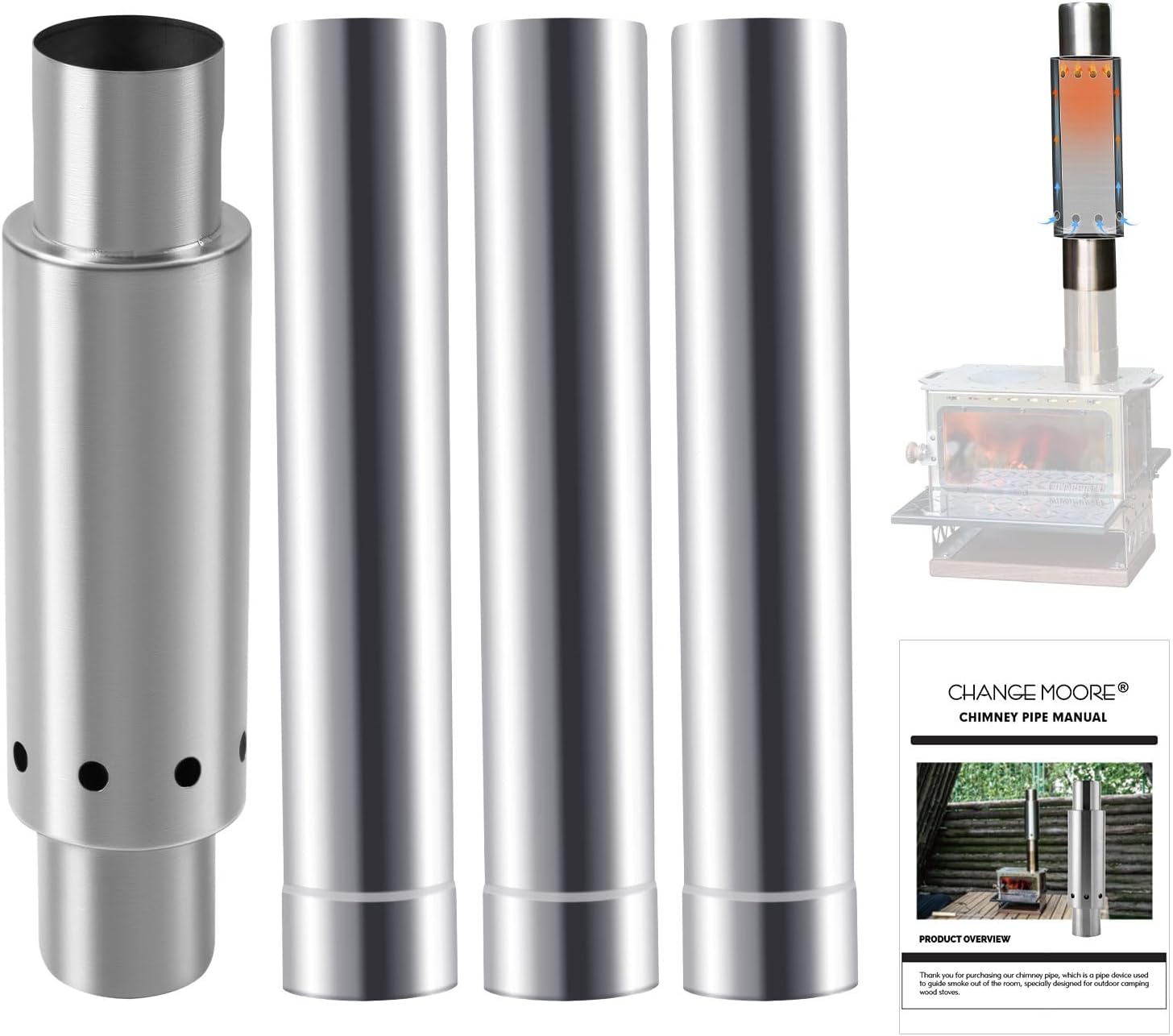 CHANGE MOORE 스테인레스 스틸 텐트 스토브 굴 - Outdoor Camping Stove Wood 리뷰 및 가격
