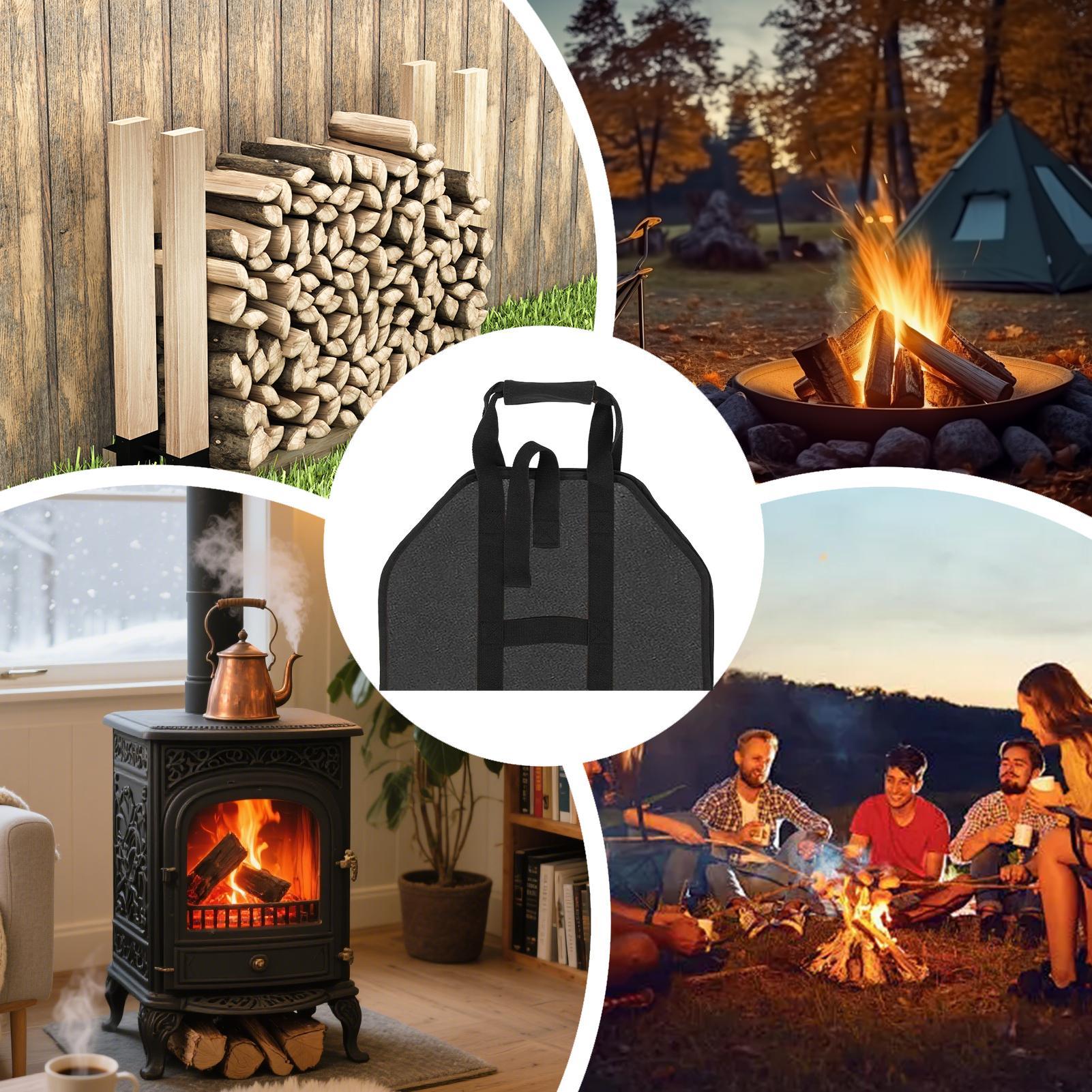 대형 휴대용 방수 장작 운반 가방 캠핑용 캔버스 장작  - Outdoor Camping Stove Wood 리뷰 및 가격