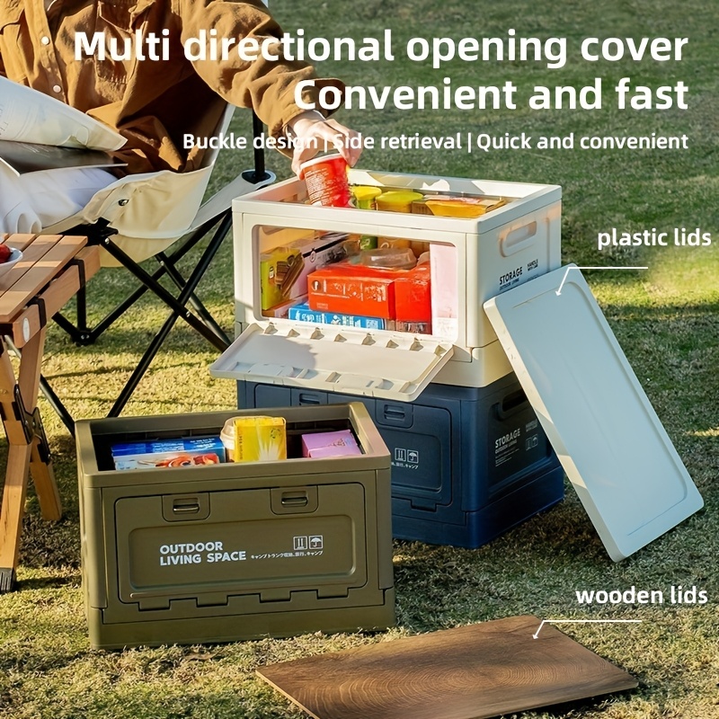뚜껑이 있는 야외 캠핑 접이식 보관 상자 1개, 대용량 - Outdoor Camping Folding Storage Box 리뷰 및 가격