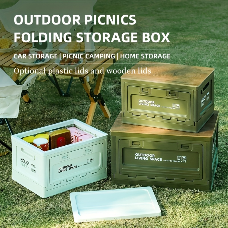 뚜껑이 있는 야외 캠핑 접이식 보관 상자 1개, 대용량 - Outdoor Camping Folding Storage Box 리뷰 및 가격