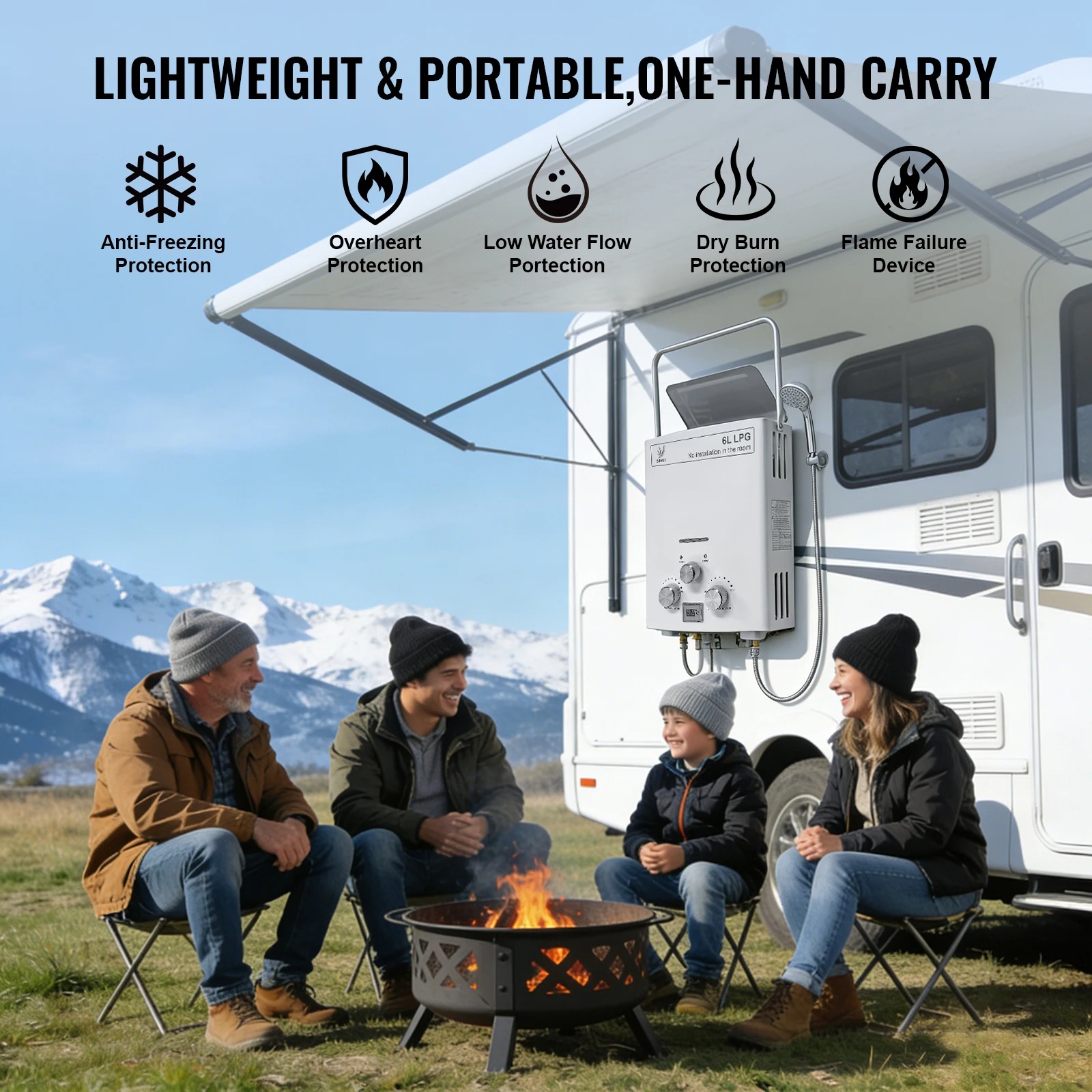 LPG 가스 온수기 | 시하오 6L 휴대용 즉시 가열식 - Outdoor Camping Hot Water Heater 리뷰 및 가격
