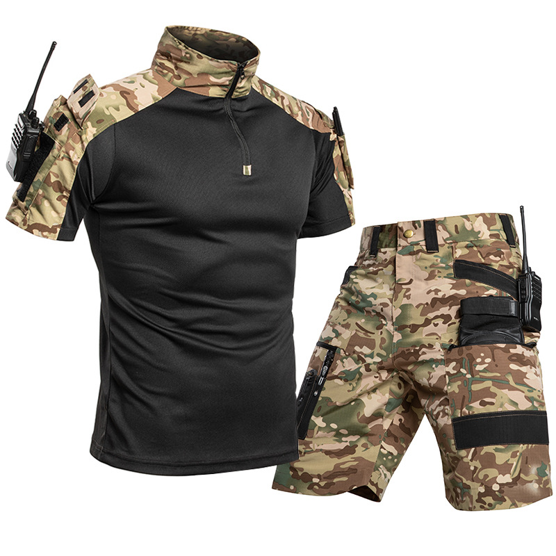 남성용 아웃도어 속건 택티컬 티셔츠 세트 하프집 티셔츠 - Outdoor Camping And Fishing 리뷰 및 가격