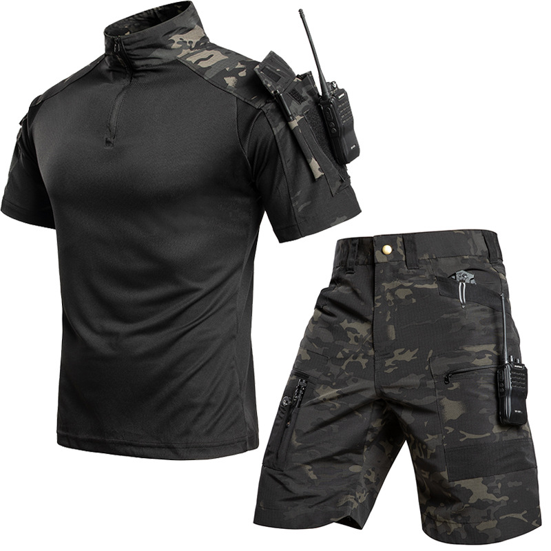 남성용 아웃도어 속건 택티컬 티셔츠 세트 하프집 티셔츠 - Outdoor Camping And Fishing 리뷰 및 가격