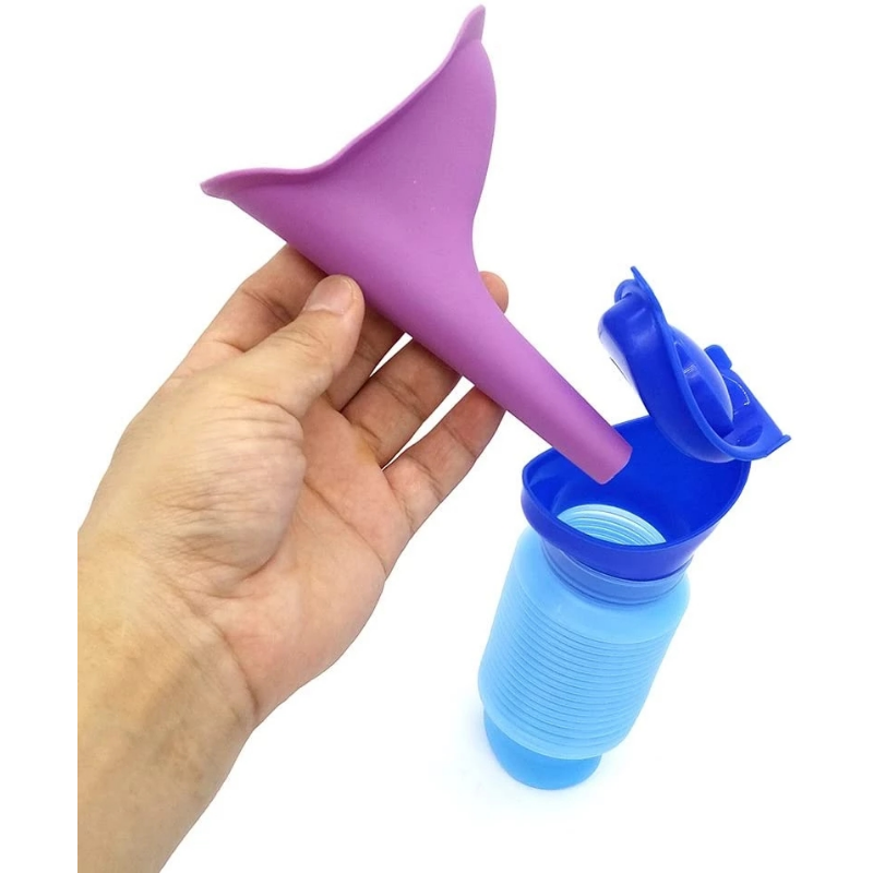 750ML 휴대용 서 오줌 병 수축 성인 소변기 자동차 - Outdoor Camping Urinal 리뷰 및 가격